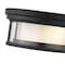 Z-Lite Willow 2 Light Flush Mount, Matte Black, Inner White & Outer Clear 426F12-MB - alternate 3